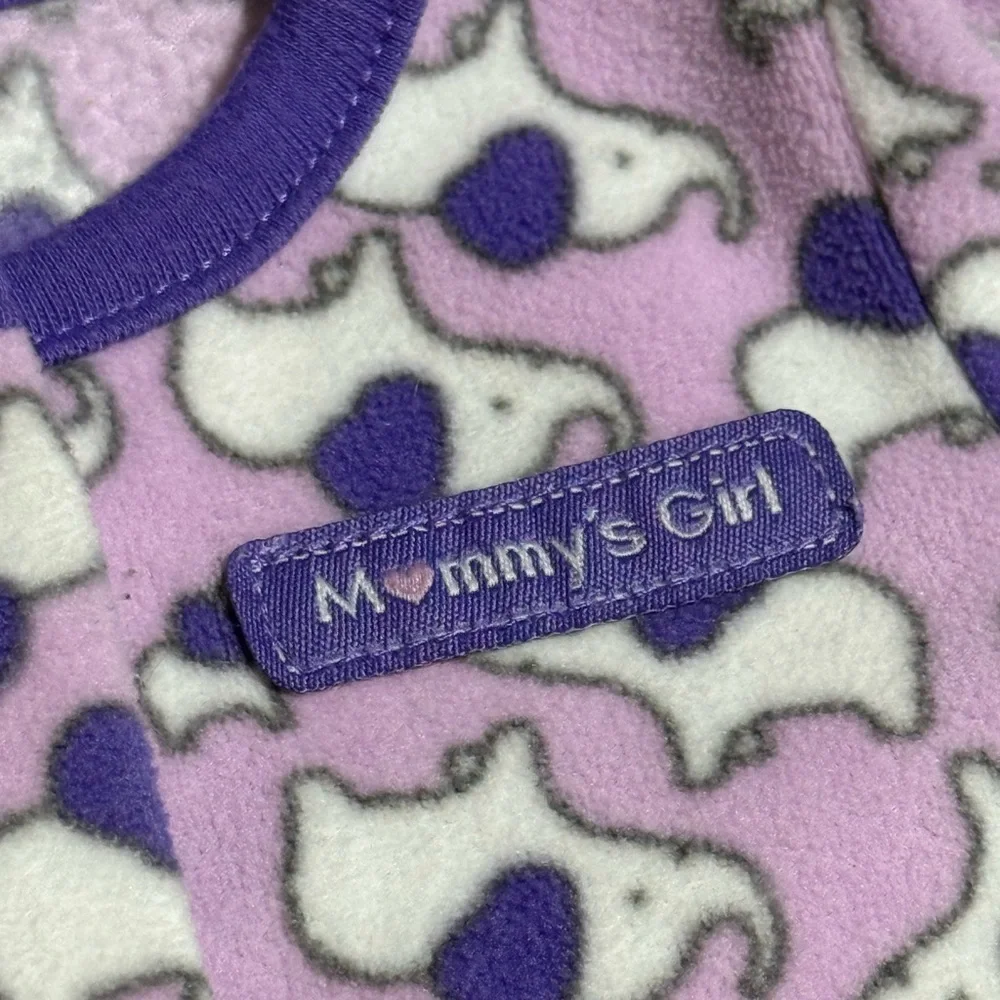 Carter’s Baby Girl Purple Elephant Footie Pajamas Onesie Size 0-3 Months